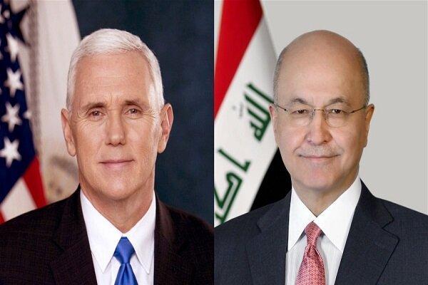گفتگوی تلفنی معاون ترامپ و رئیس جمهور عراق