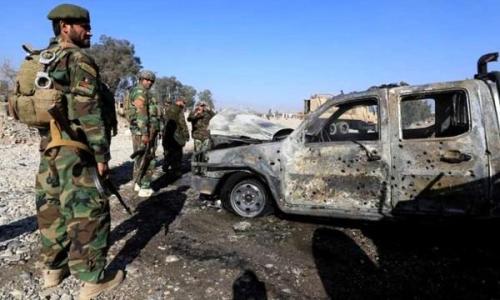 مرگ 14 سرباز افغان در انفجار خودروی بمب گذاری شده