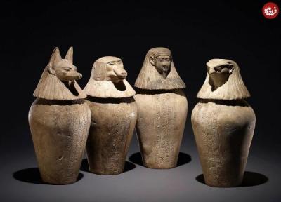 کوزه های مصری که اندام های انسان در آن ها دفن می شدند