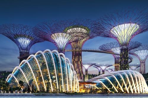 Gardens by the Bay پارک باغ های خلیج در کشور سنگاپور: نمادی از همزیستی طبیعت و فناوری در شهر آینده