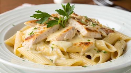 طرز تهیه پاستا پنه رژیمی با مرغ؛ سالم و خوشمزه